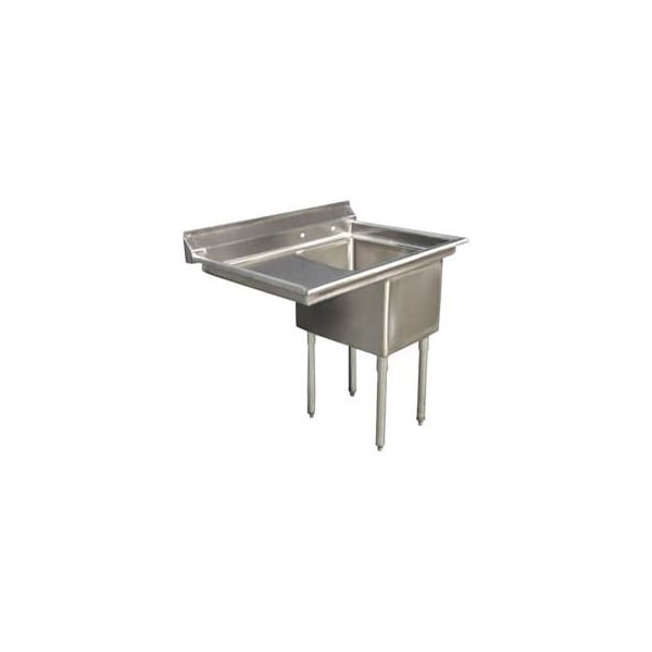 Aero Aero Manufacturing Company 3F1-3020-20L One Bowl Deluxe SS NSF Sink with 20W Left Drainboard 3F1-3020-20L - main